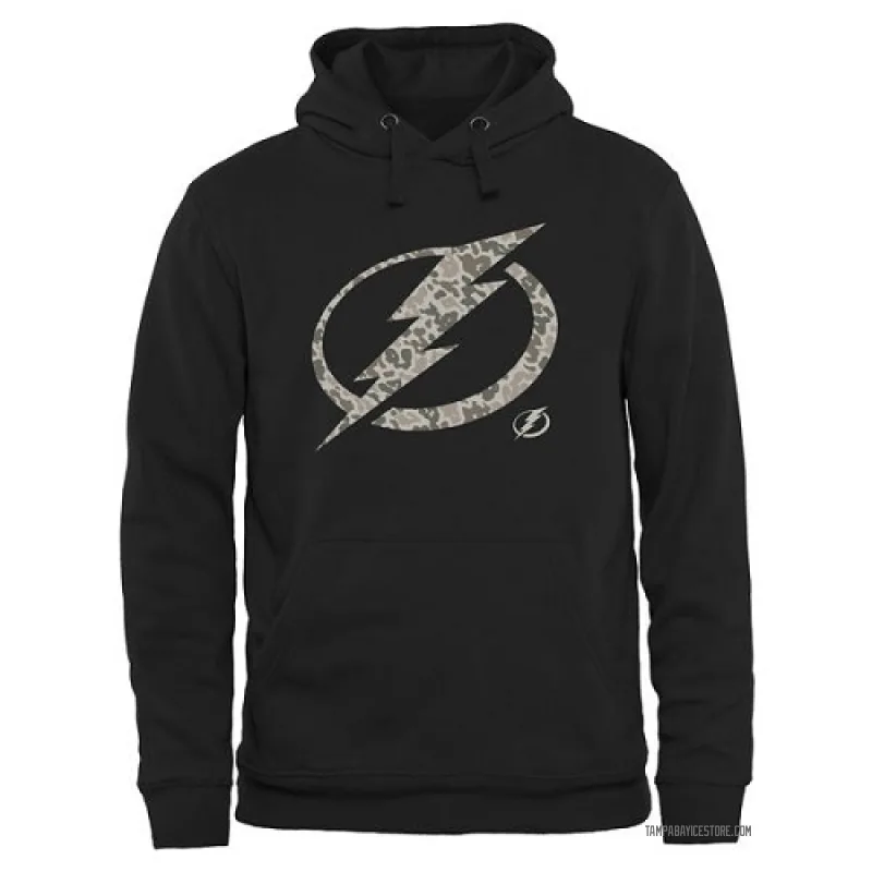 Black Men's Tampa Bay Lightning Rink Warrior Pullover Hoodie