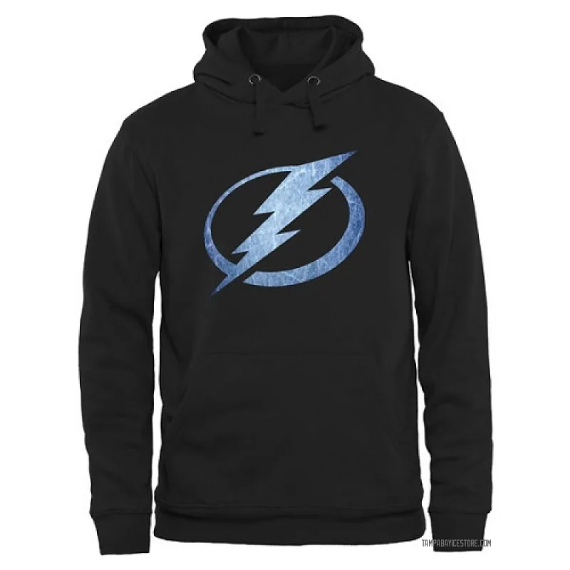 Black Men's Tampa Bay Lightning Rinkside Pond Hockey Pullover Hoodie -
