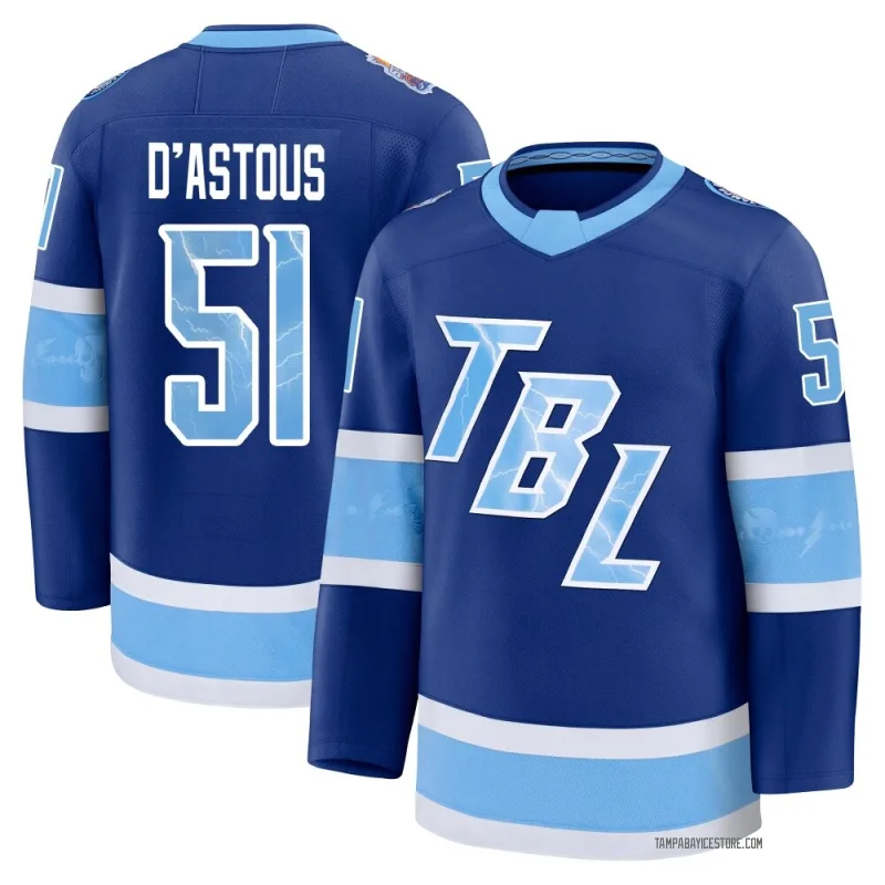 Blue Men's Charle-Edouard D'Astous Tampa Bay Lightning Premium 2026 Stadium Series Jersey