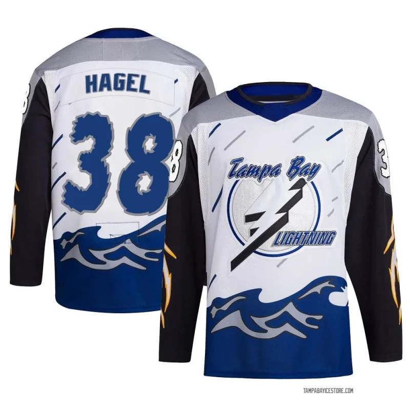 Tampa Bay Lightning Brandon Hagel 38 Alternate 2022 Stanley Cup Playoffs  Breakaway Men Jersey - Black - Bluefink