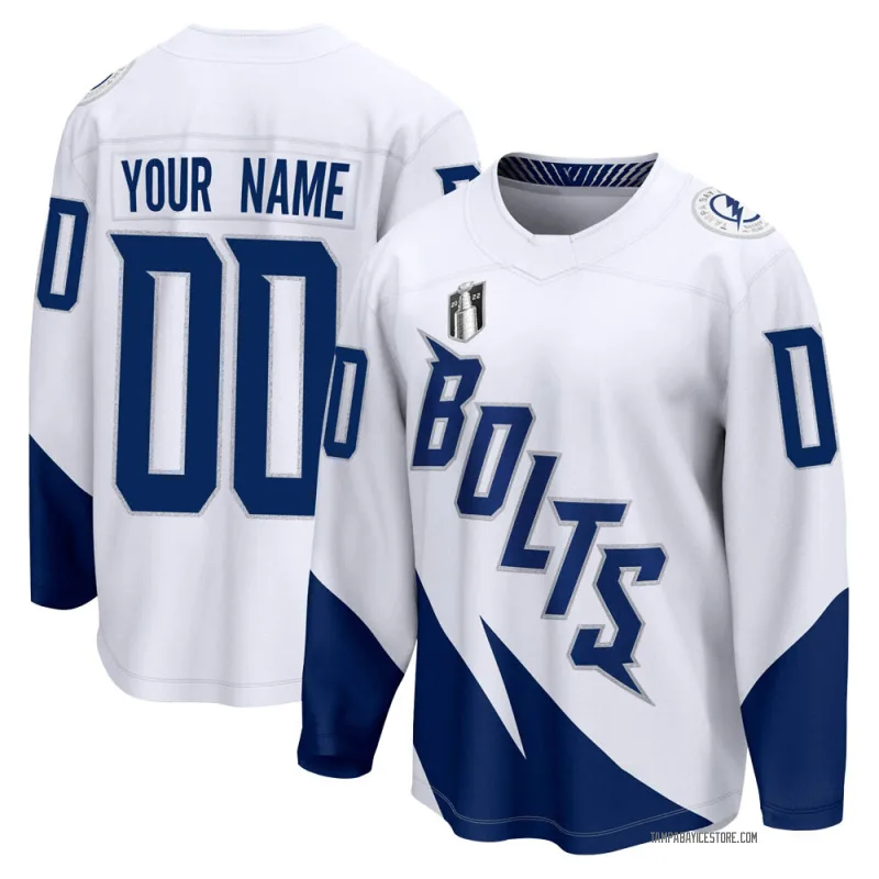 White Youth Custom Tampa Bay Lightning Breakaway 2022 Stadium Series